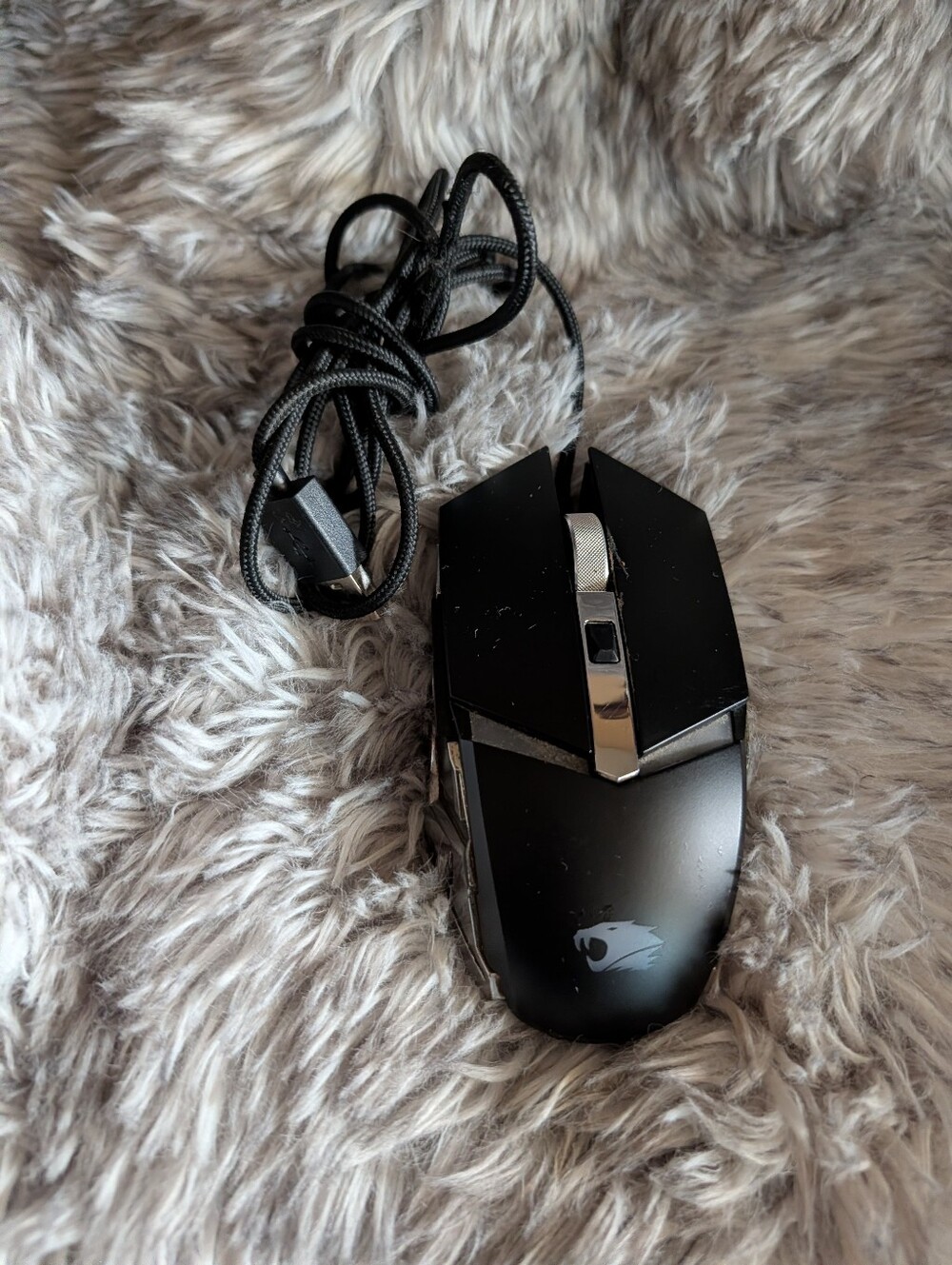 Wired Gaming Mouse with Logo - Matte Black